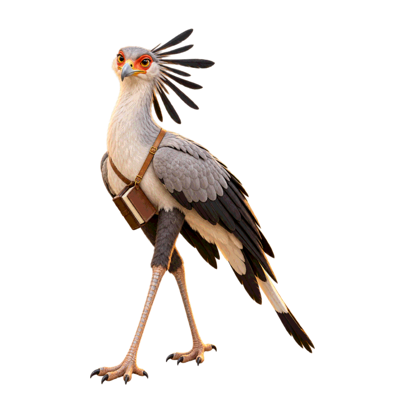 Saqr — the secretarybird of the Darfur savanna