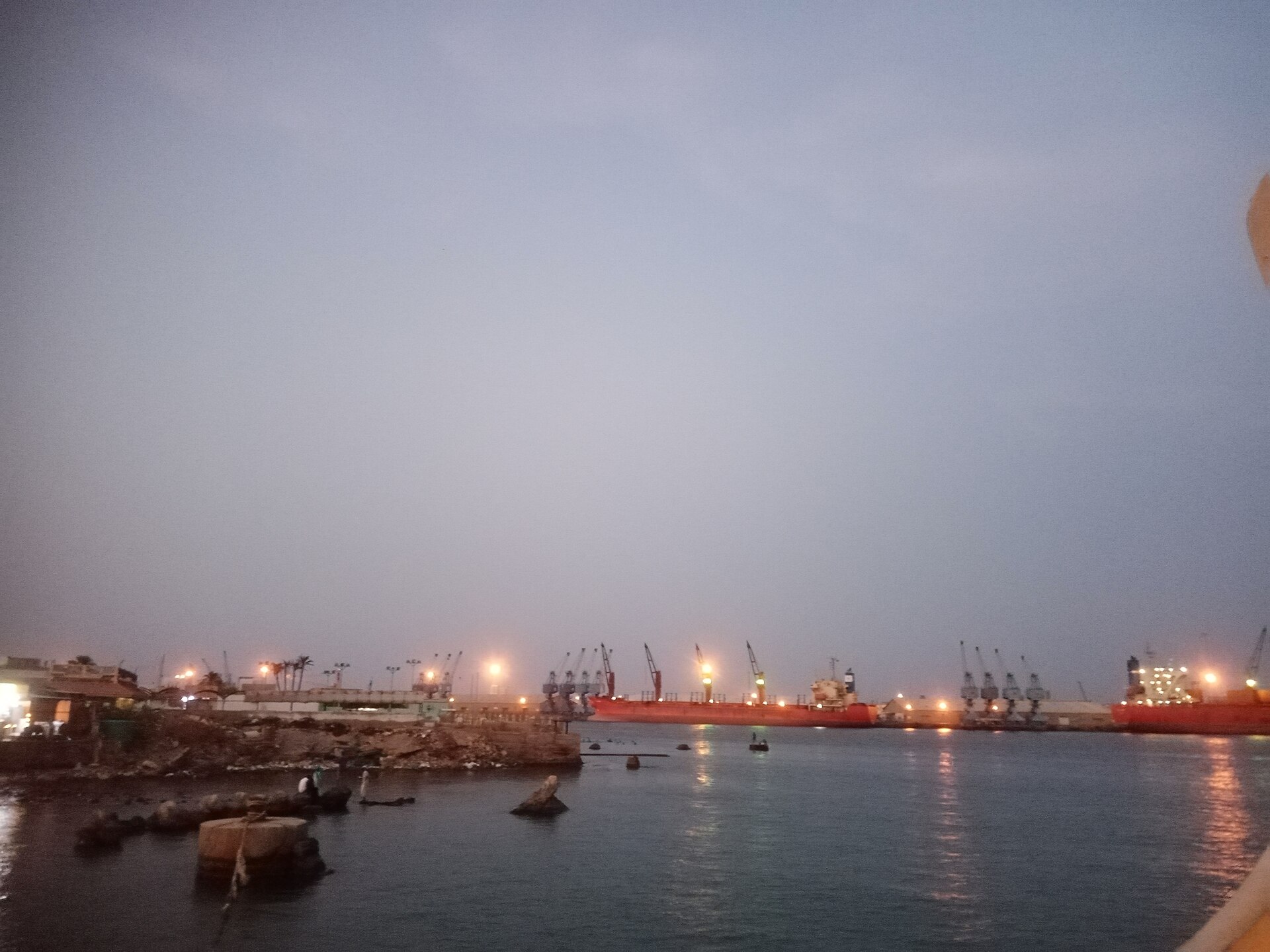 The Port Sudan corniche at dusk